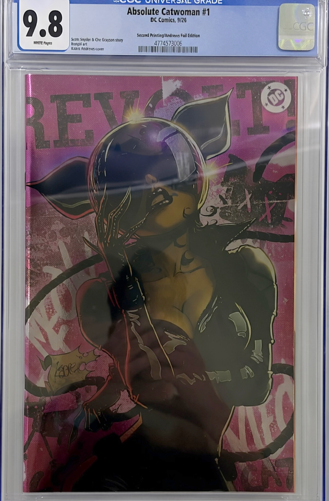 ABSOLUTE CATWOMAN #1 2nd Print ANDREWS FOIL | CGC 9.8