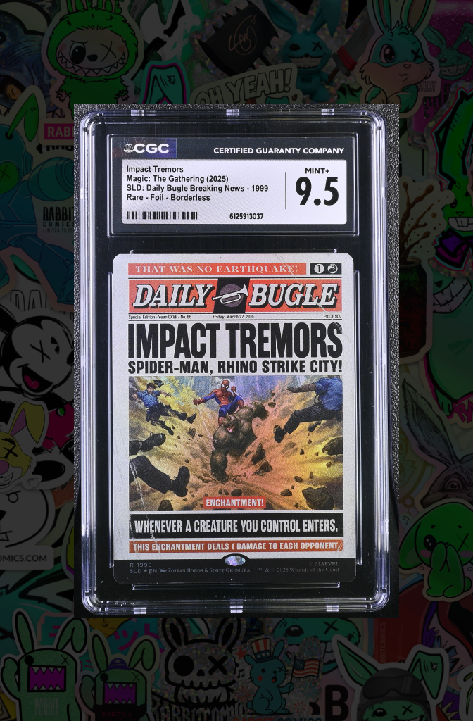 Impact Tremors | MTG | Spider-Man Secret Lair 1999 | Rare Foil Borderless | CGC 9.5