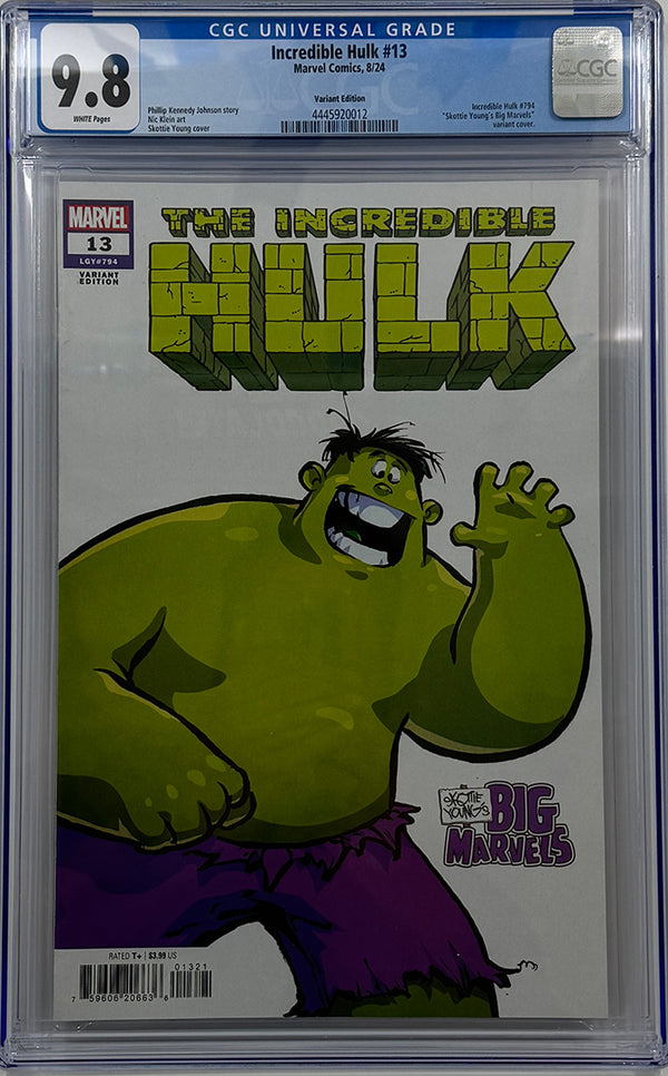 INCREDIBLE HULK #13 | SKOTTIE YOUNG'S BIG MARVEL VARIANT | CGC 9.8