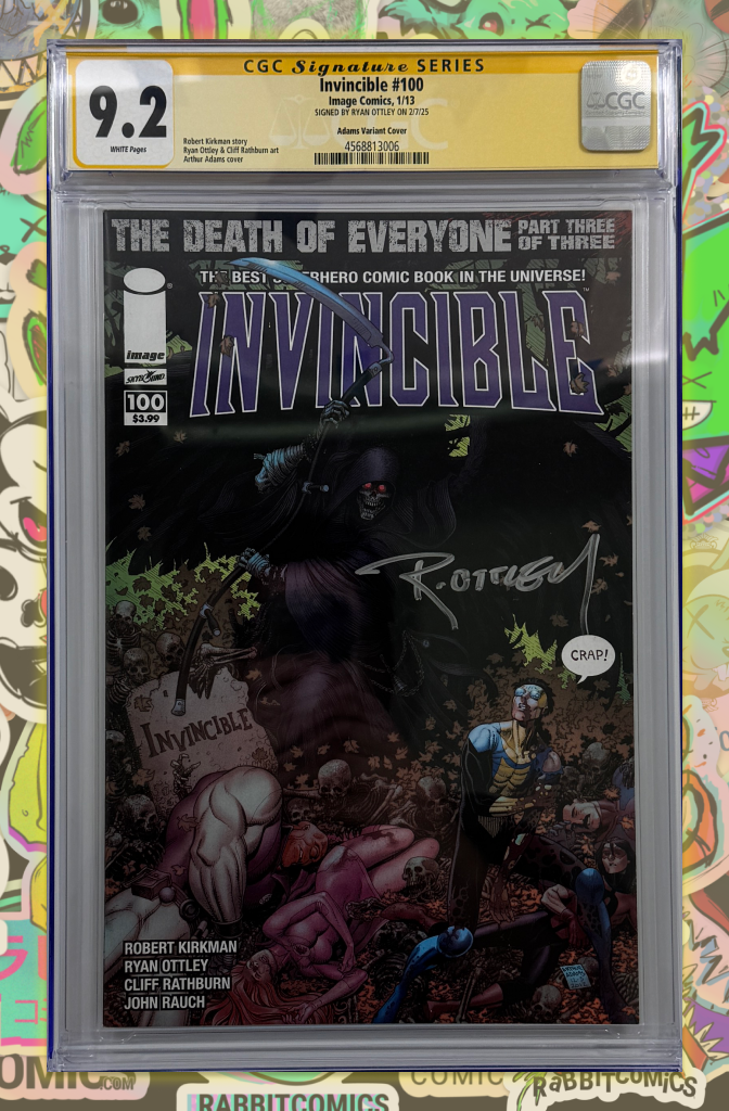 Invincible #100 | Art Adams Variant | Signed by Ryan Ottley | CGC SS 9.2