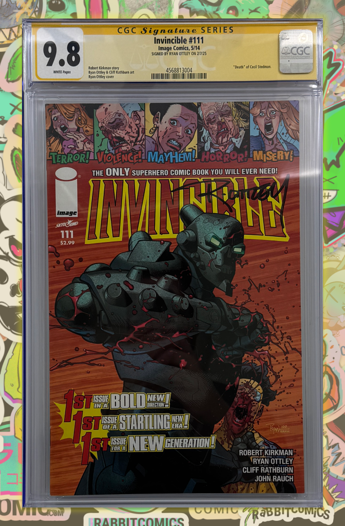 Invincible #111 | Death of Cecil | Signed by Ryan Ottley | CGC SS 9.8