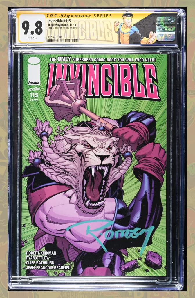 INVINCIBLE #115 | 1st Print  | Signed by Ryan Ottley | Invincible Label CGC SS 9.8
