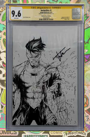 Invincible #1 | Tyler Kirkham Battle Damage Sketch Variant | Signed by Tyler Kirkham  | CGC SS 9.6