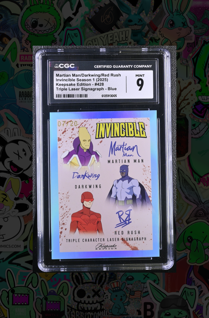 Martian Man/Darkwinkin/Red Rush Triple Laser Sinograph #428 07/20 | Invincible Season 1 (2025) | CGC 9