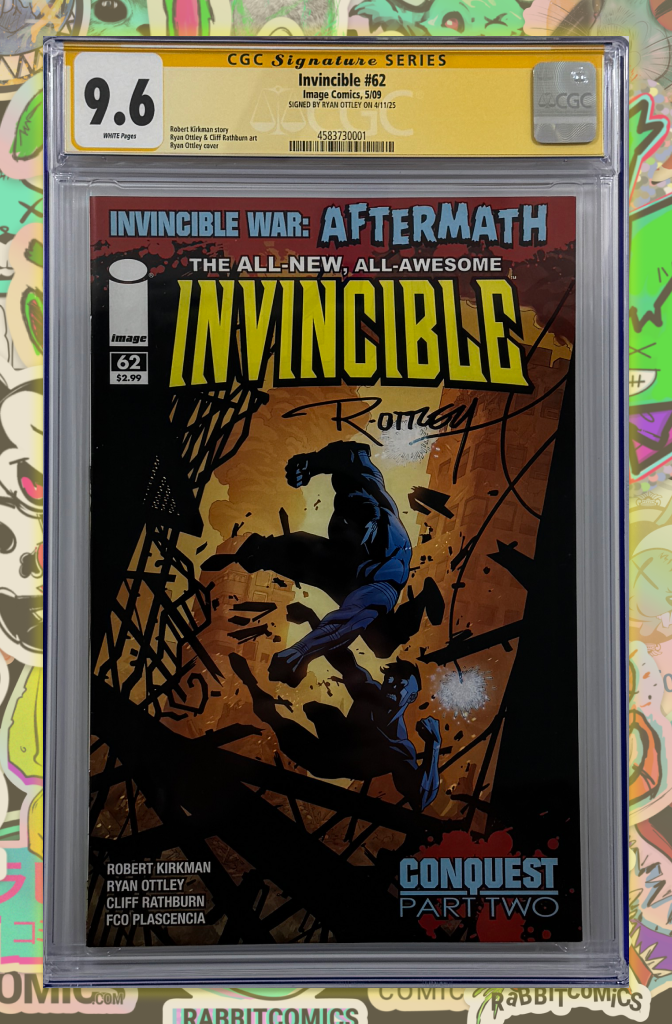Rabbit Invincible Invincible #62 | Signed by Ryan Ottley | CGC SS 9.6 – Rabbit Comics