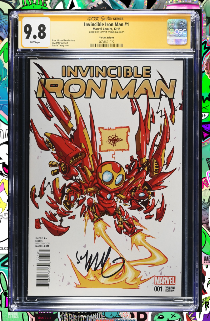 Invincible Iron Man #1 | Skottie Young Variant | Signed By Skottie | CGC SS 9.8
