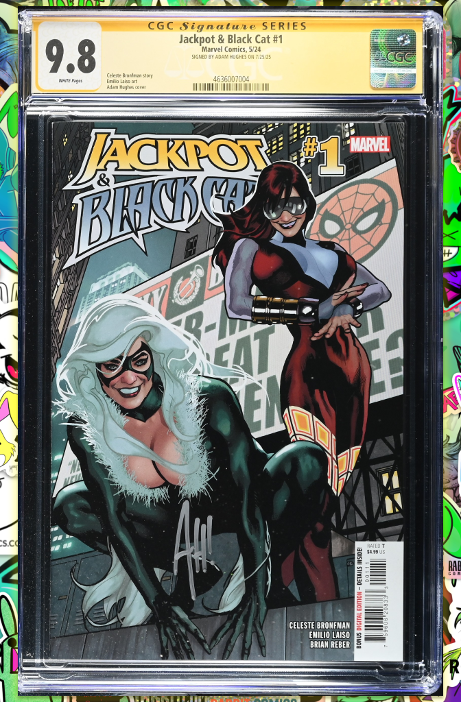 Jackpot & Black Cat | Adam Hughes Variant | Signed by Adam Hughes | CGC SS 9.8