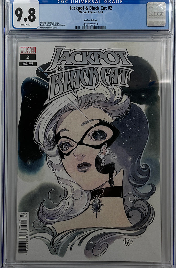 JACKPOT & BLACK CAT #2 | PEACH MOMOKO VARIANT | CGC 9.8