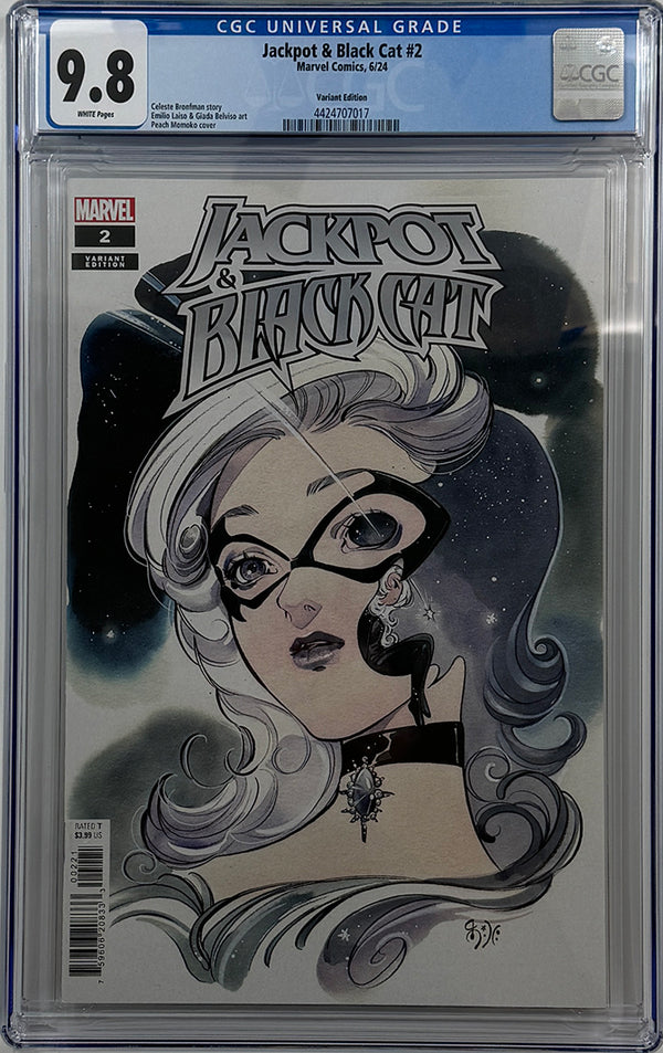 JACKPOT & BLACK CAT #2 | PEACH MOMOKO VARIANT | CGC 9.8