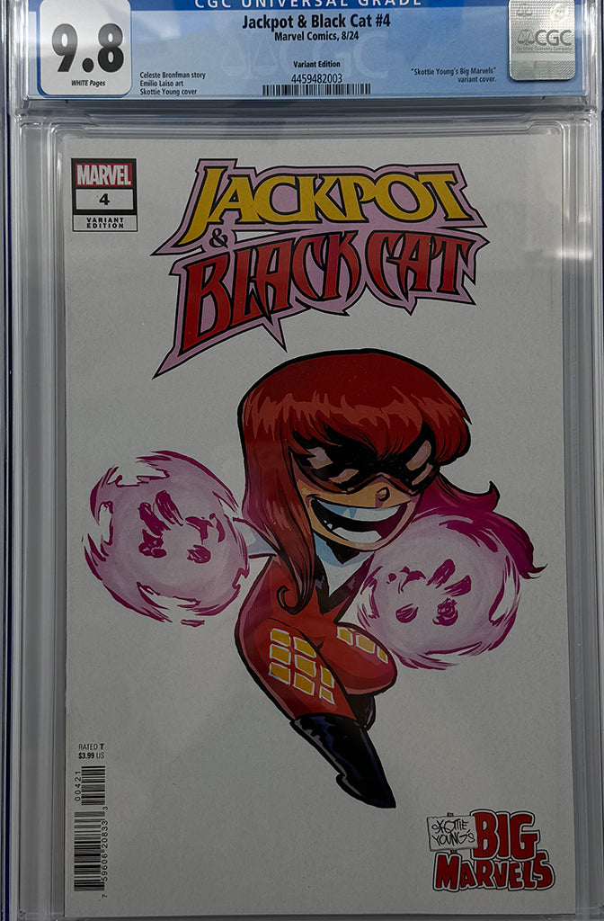 JACKPOT & BLACK CAT #4 | SKOTTIE YOUNG'S BIG MARVEL VARIANT | CGC 9.8