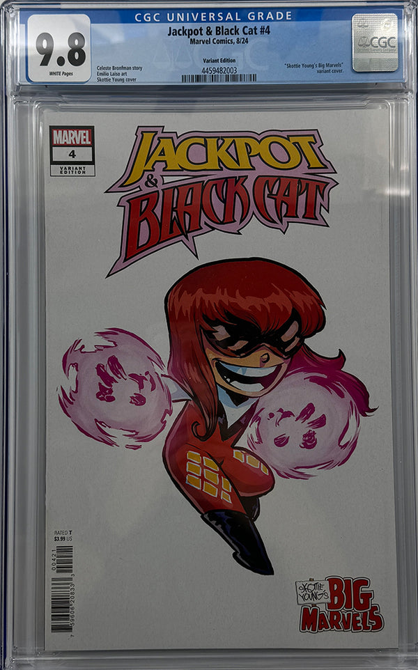 JACKPOT & BLACK CAT #4 | SKOTTIE YOUNG'S BIG MARVEL VARIANT | CGC 9.8