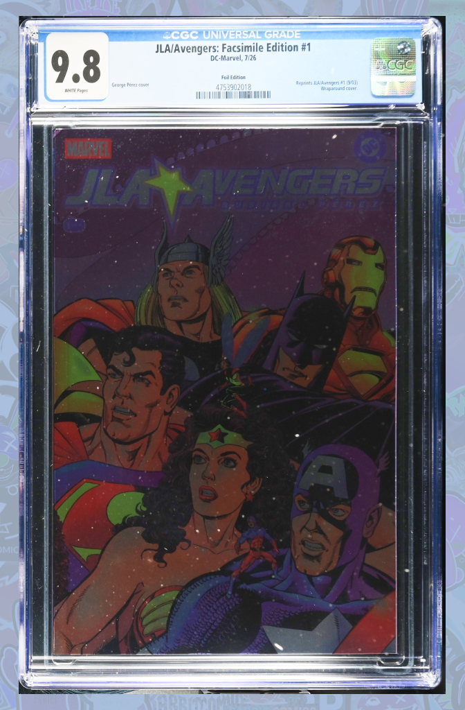 JLA/Avengers #1 Facsimile Edition Foil Wraparound Variant | CGC 9.8