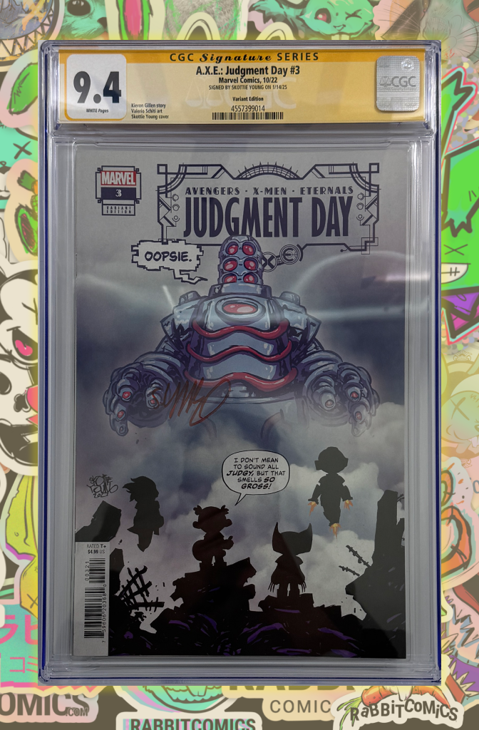 A.X.E. JUDGEMENT DAY #3  | SKOTTIE YOUNG VARIANT | CGC SS 9.4