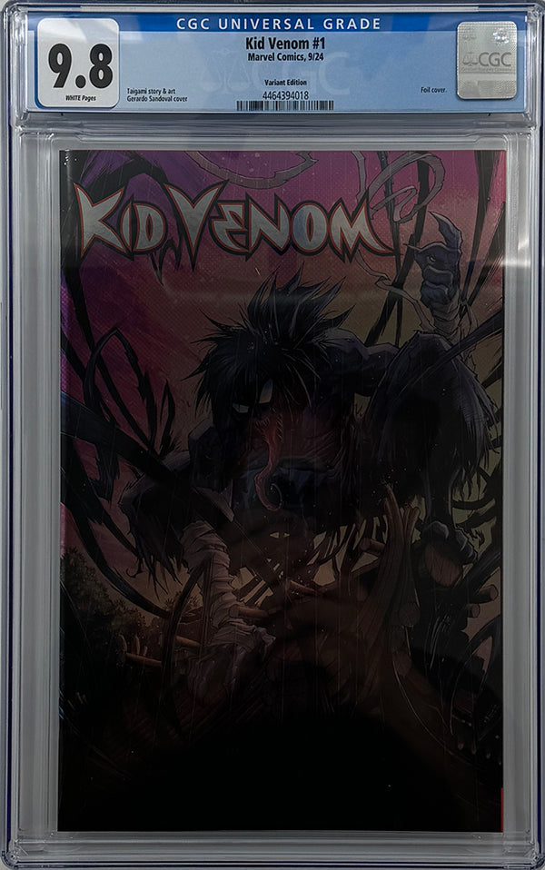 KID VENOM #1 | GERARDO SANDOVAL FOIL VARIANT | CGC 9.8