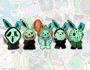 Glow in the Dark Horror Sticker Pack – Variant the Rabbit (5-Pack)