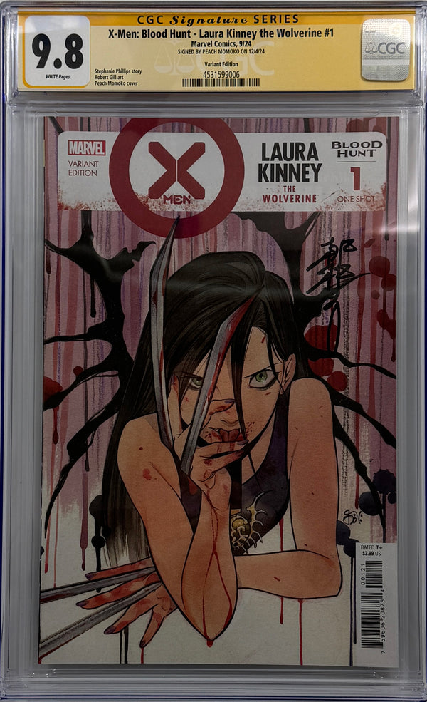 X-MEN: BLOOD HUNT - LAURA KINNEY THE WOLVERINE #1 | PEACH MOMOKO VARIANT | CGC SS 9.8