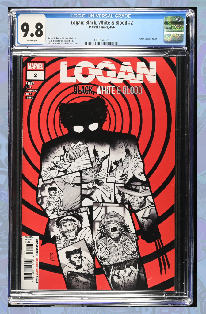 Logan: Black, White & Blood #2 | Cover A  | CGC 9.8