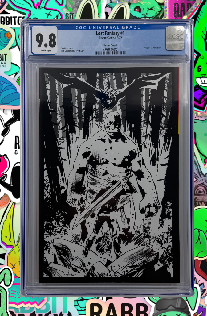 Lost Fantasy #2 | Cover C 1:15 Ratio  Luca Casalanguida Black & White Variant | CGC 9.8