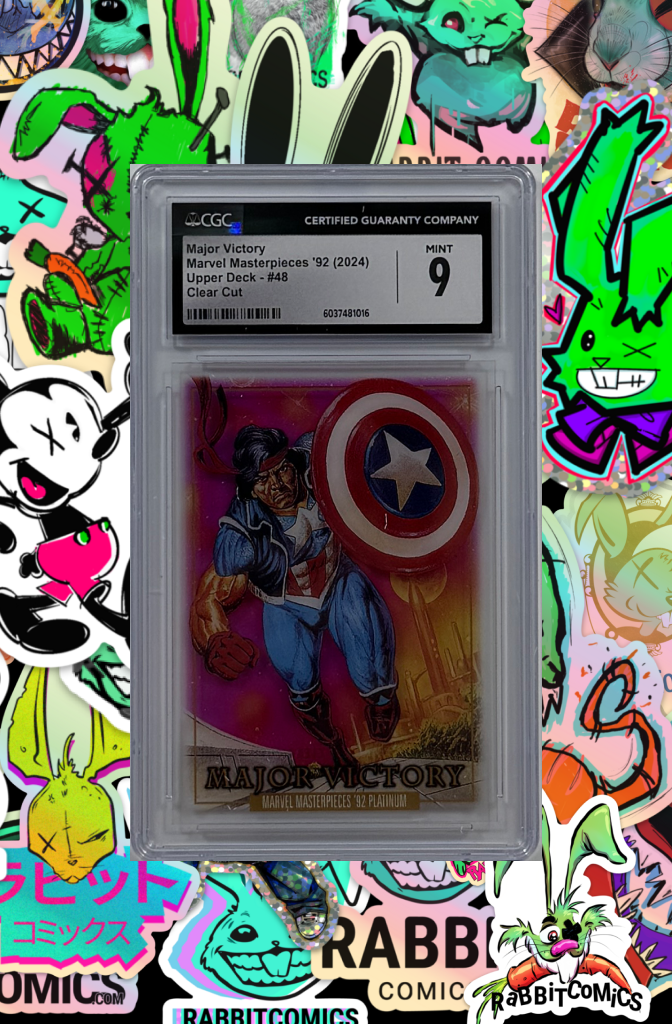MARVEL MASTERPIECES 92 (2024) MAJOR VICTORY  | UPPER DECK 48 CLEAR CUT  | CGC MINT 9