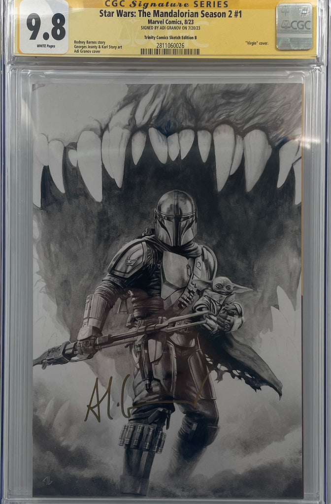 THE MANDALORIAN #1 S2 | ADI GRANOV SDCC BLACK & WHITE VARIANT | CGC 9.8