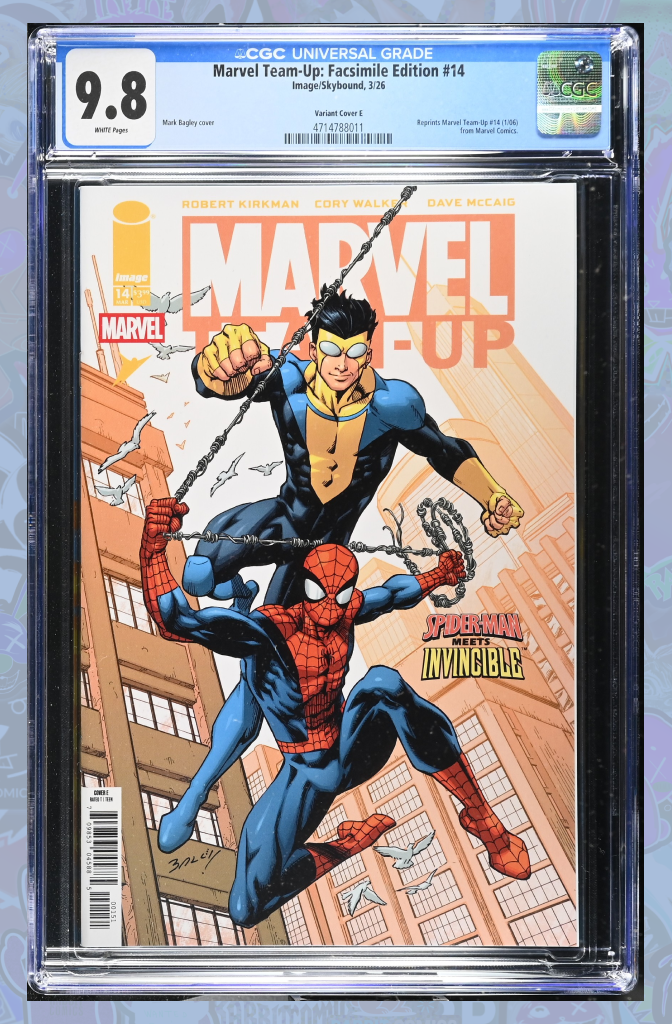 Marvel Teamup #14 Facsimile Edition Cover E Mark Bagley & Dave Mccaig Variant | CGC 9.8