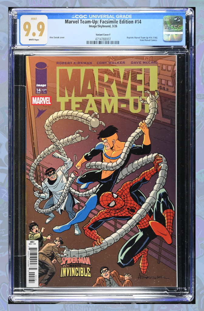 Marvel Teamup #14 Facsimile Edition Cover F Alex Saviuk & Dave Mccaig Variant | CGC 9.9
