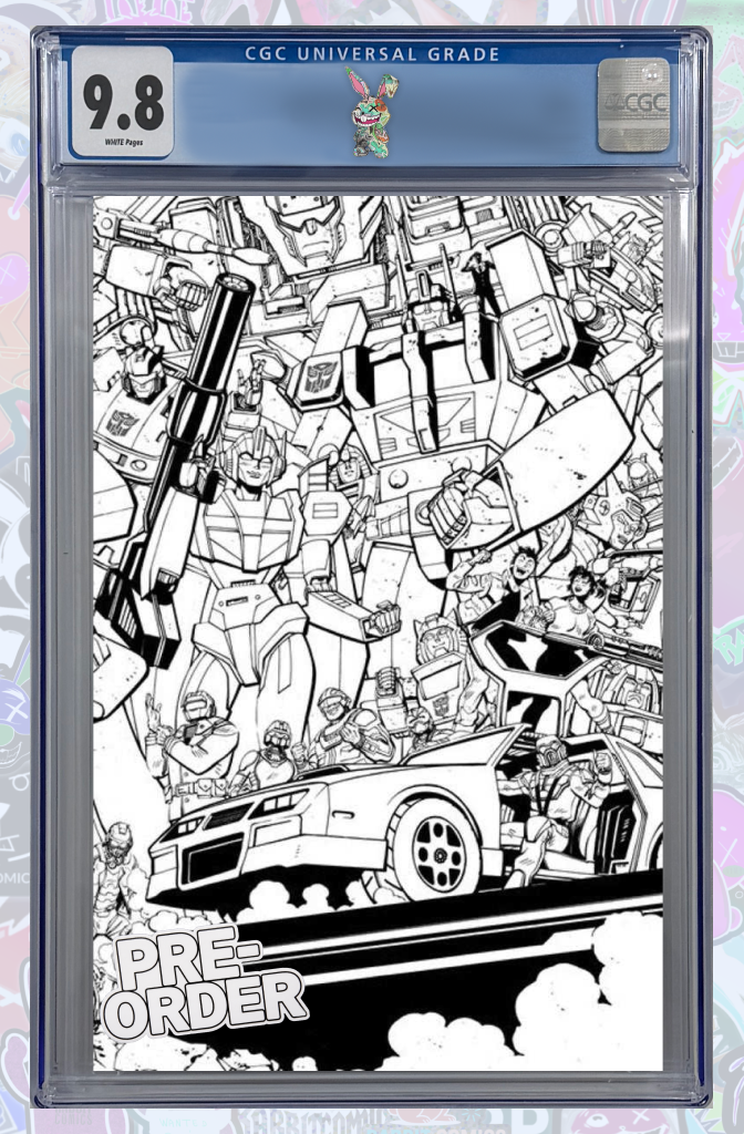 Mask #1 Cvr F Reilly Energon Universe Third Anniversary BW Connecting Variant | CGC 9.8 | PREORDER