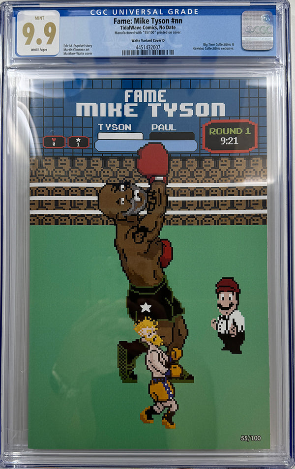 MIKE TYSON #1 | MATTHEW WAITE PUNCH-OUT DALLAS FANEXPO OLD MAN MIKEY VARIANT | CGC 9.9