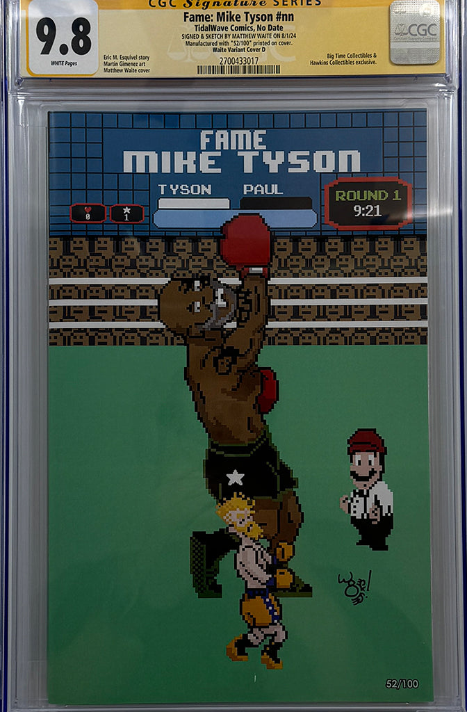 MIKE TYSON #1 | MATTHEW WAITE PUNCH-OUT DALLAS FANEXPO OLD MAN MIKEY VARIANT | CGC SS 9.8
