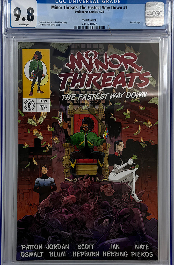 Minor Threats: The Fastest Way Down #1 | CVR D FOIL Scott Hepburn | CGC 9.8