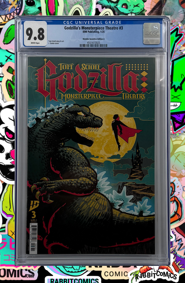 Godzilla's Monsterpiece Theatre #3 Variant | 1:10 RATIO VARIANT | CGC 9.8