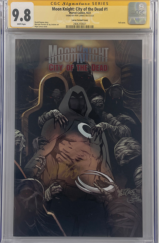 MOON KNIGHT: CITY OF THE DEAD #1 | PEPE LARRAZ FOIL VARIANT | CGC SS 9.8