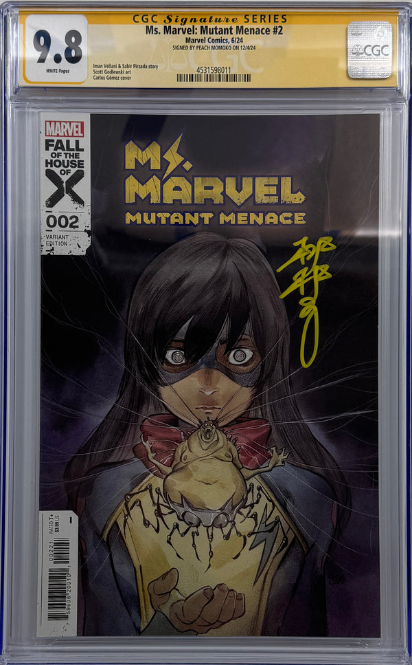 MS. MARVEL: MUTANT MENACE #2 | PEACH MOMOKO VARIANT | CGC SS 9.8