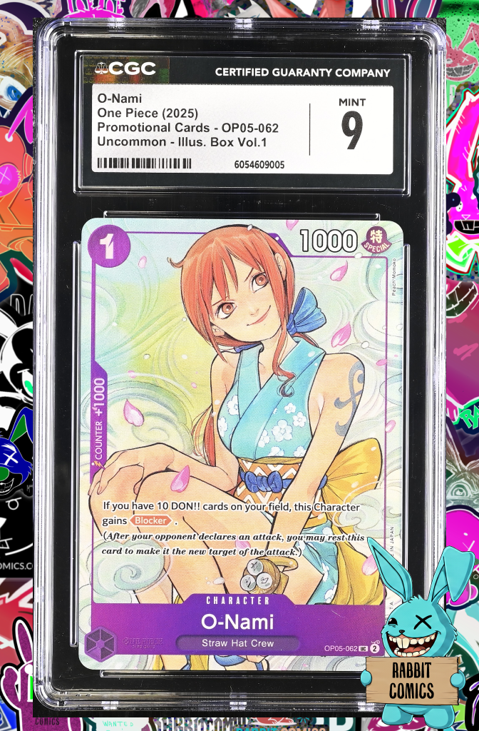 One Piece - O-Nami | Peach Momoko Foil | OP05-062 | CGC 9 Rabbit Comics One Piece - O-Nami | Peach Momoko Foil | OP05-062 | CGC 9 Rabbit Comics