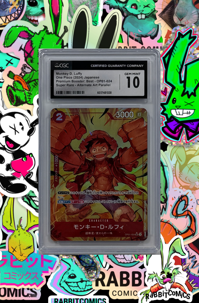 ONE PIECE (2024) MONKEY D. LUFFY | OP01-024 ALERNATIVE ART PARALLEL | CGC GEM MINT 10