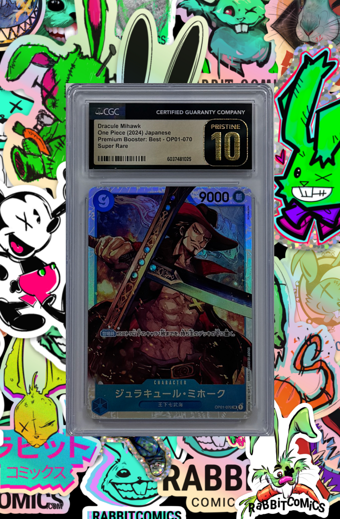 ONE PIECE (2024) JAPANESE DRACULE MIHAWK |  OP01-070 SUPER RARE | CGC PRESTINE 10