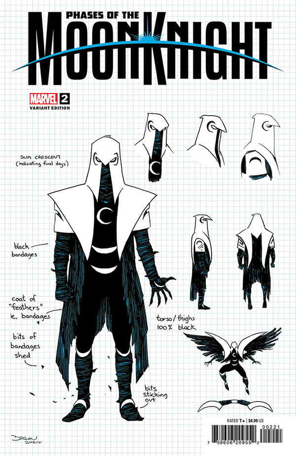 PHASES OF THE MOON KNIGHT #2 | DECLAN SHALVEY DESIGN VARIANT