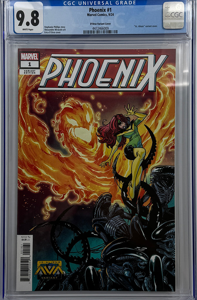 PHOENIX #1 | ERICA D'URSO MARVEL VS. ALIEN VARIANT | CGC 9.8