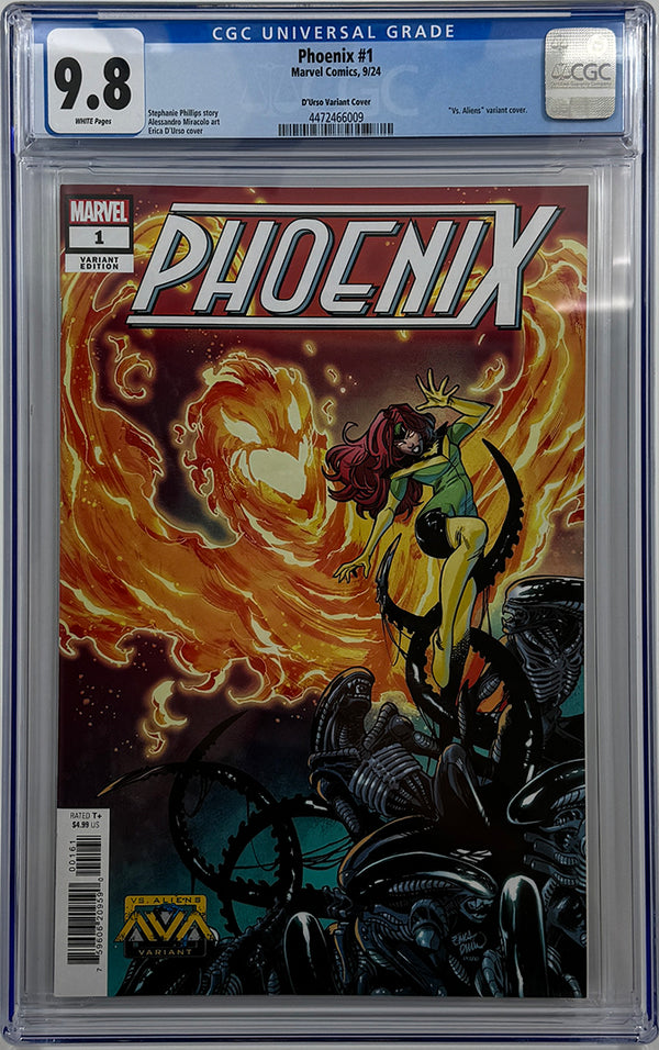 PHOENIX #1 | ERICA D'URSO MARVEL VS. ALIEN VARIANT | CGC 9.8