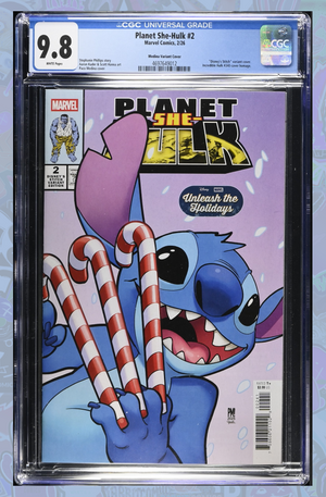 Planet She Hulk #2 Paco Medina Disney Stitch Unleash The Holidays Variant | CGC 9.8