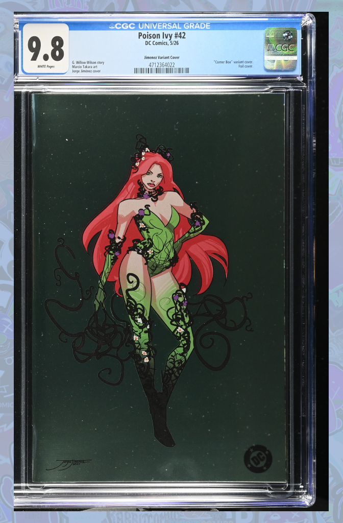 Poison Ivy #42 Cover G Jorge Jimenez Corner Box Spot Foil Variant | CGC 9.8