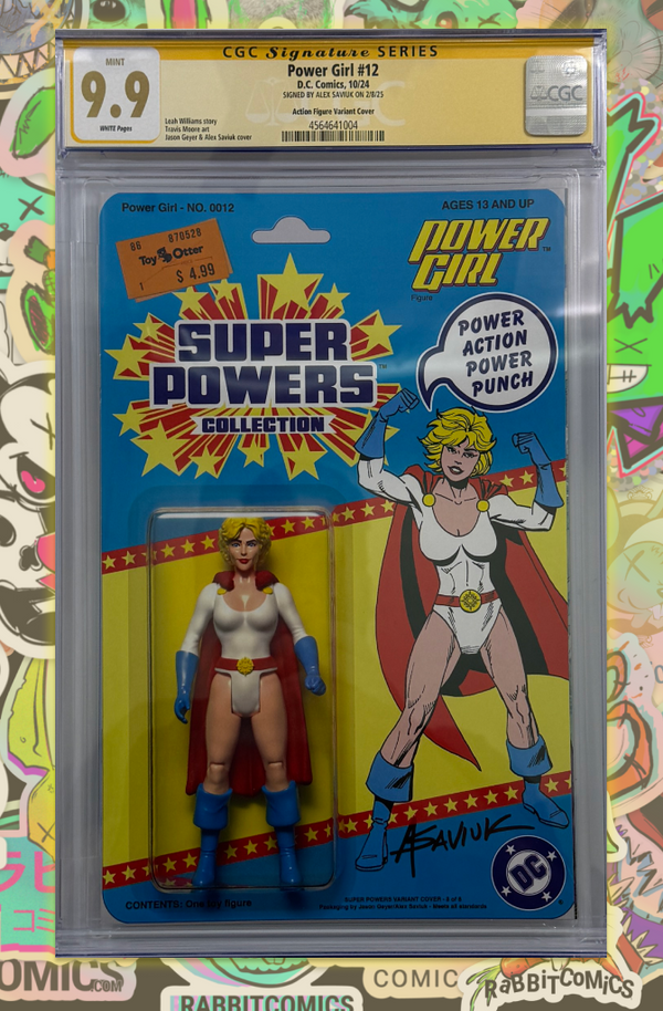 POWER GIRL #12 |  ALEX SUVIUK ACTION FIGURE VARIANT | CGC SS 9.9