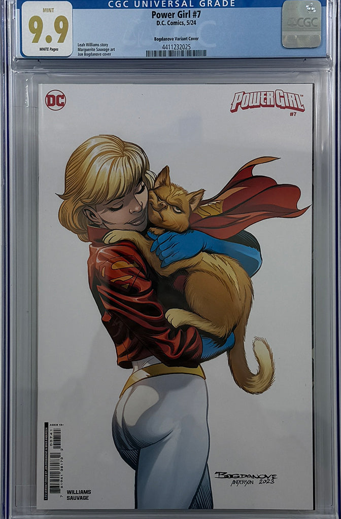 POWER GIRL #7 | CVR E INC 1:25 JON BOGDANOVE CARD STOCK VAR | CGC 9.9