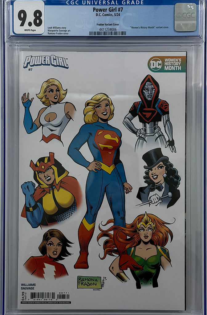 POWER GIRL #7 | CVR F RAMONA FRADON WOMENS HISTORY MONTH | CGC 9.8