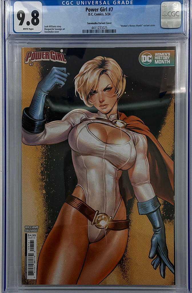 POWER GIRL #7 | CVR D SOZOMAIKA WOMENS HISTORY MONTH CARD STOCK VAR | CGC 9.8