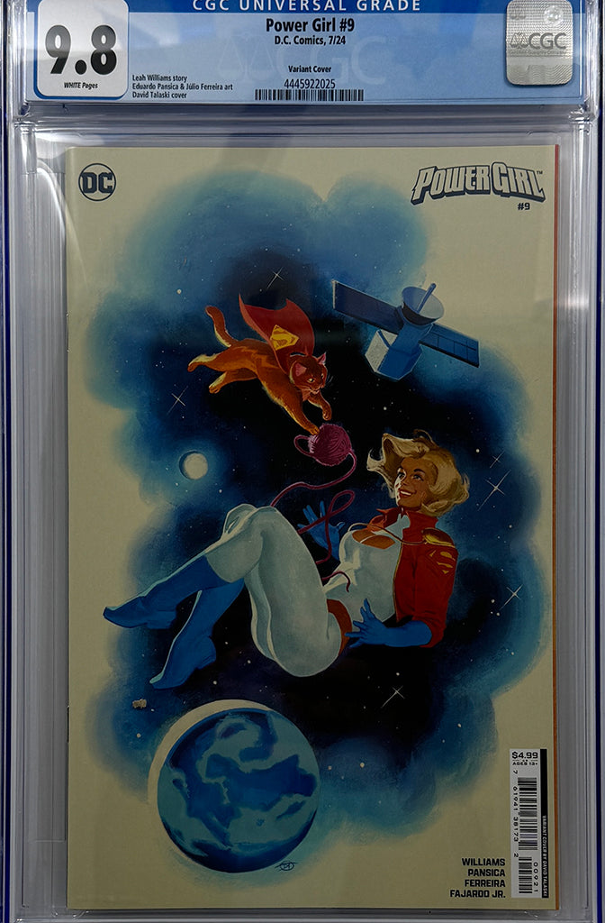 POWER GIRL #9 | CVR C DAVID TALASKI CARD STOCK VAR (HOUSE OF BRAINIAC) | CGC 9.8