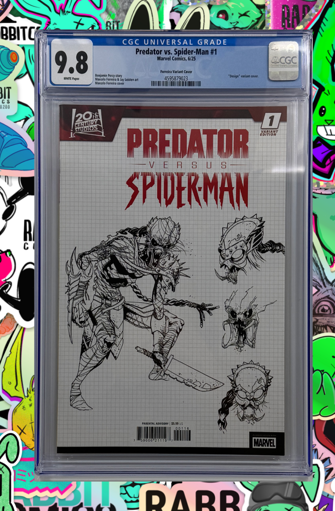 Predator vs. Spider-Man #1 | Marcelo Ferreira Design 1:10 Ratio Variant | CGC 9.8