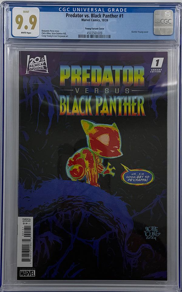 PREDATOR VS. BLACK PANTHER #1 | SKOTTIE YOUNG VARIANT | CGC 9.9