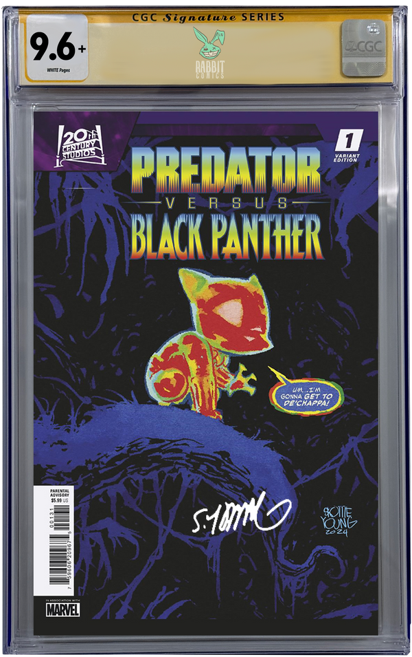 PREDATOR VS. BLACK PANTHER #1 | SKOTTIE YOUNG VARIANT | CGC SS 9.6 + | PREORDER