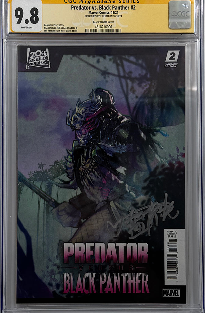 PREDATOR VS. BLACK PANTHER #2 | ROSE BESCH VARIANT | CGC SS 9.8